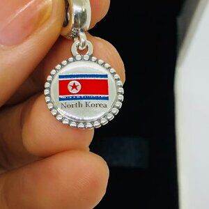 ✨🔥Pandora flag of North Korea Exclusive Dangle charm